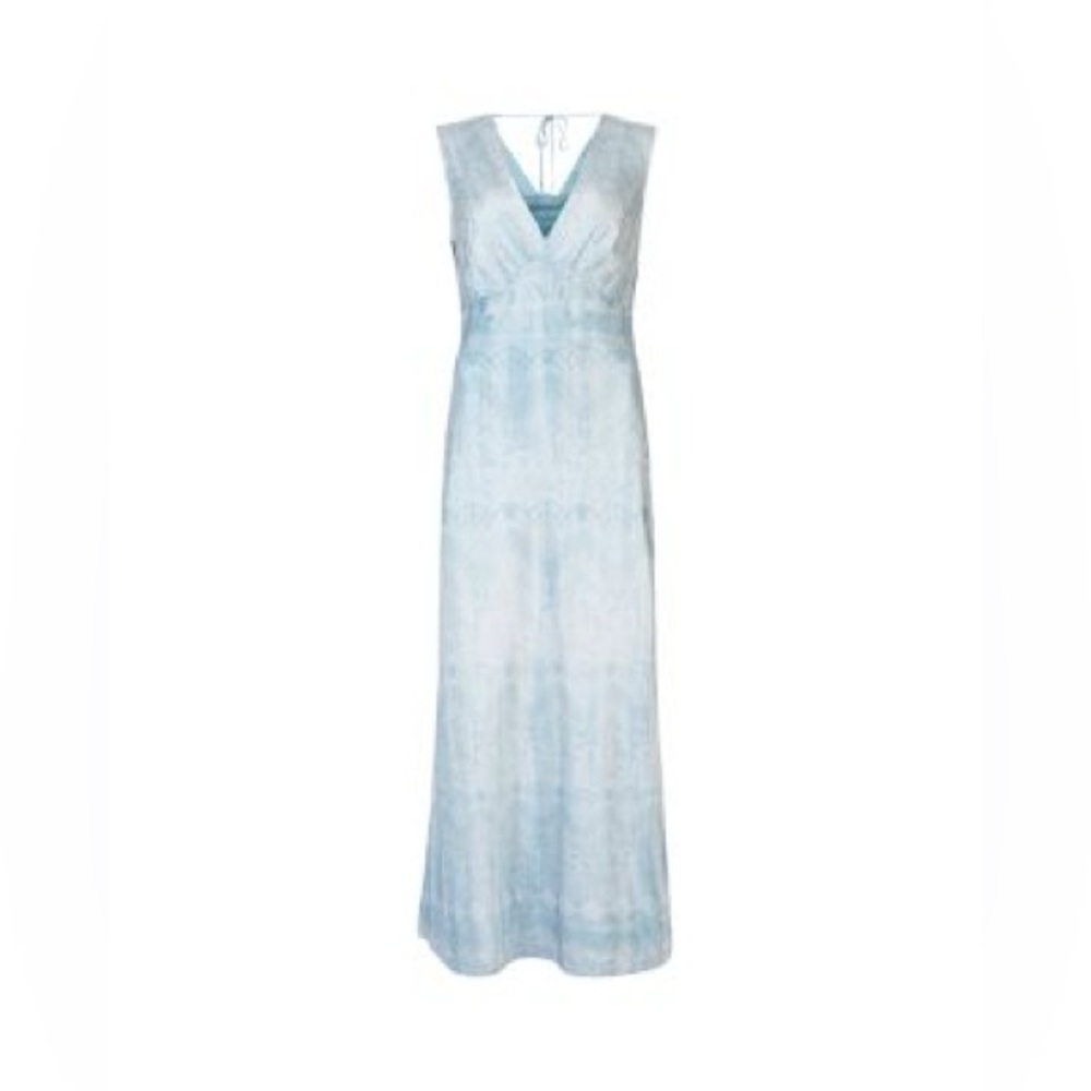 All Saints Karlina Estrella Silk Blend Maxi Dress dusty blue lace fairy romantic - Picture 6 of 8